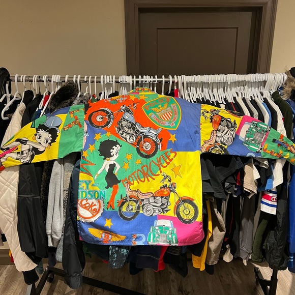 Versace Jeans Couture Betty Boop Harley Davidson Shirt Size XS (FITS MEDIUM) - Picture 4 of 15